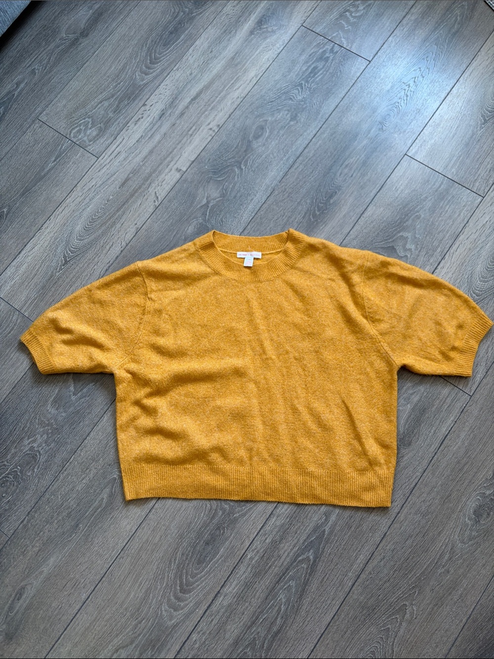 Joe Fresh Jillian Harris Mustard Short-Sleeve Crewneck Sweater - Women